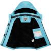 imageWULFUL Girls Waterproof Ski Jacket Warm Fleece Hooded Winter Snow CoatBlue