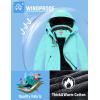 imageWULFUL Girls Waterproof Ski Jacket Warm Fleece Hooded Winter Snow CoatLight Blue