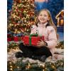 imageWULFUL Girls Waterproof Ski Jacket Warm Fleece Hooded Winter Snow CoatLight Pink