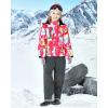imageWULFUL Girls Waterproof Ski Jacket Warm Fleece Hooded Winter Snow CoatMulticolor
