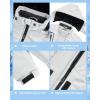 imageWULFUL Girls Waterproof Ski Jacket Warm Fleece Hooded Winter Snow CoatOffwhite