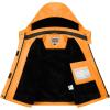 imageWULFUL Girls Waterproof Ski Jacket Warm Fleece Hooded Winter Snow CoatOrange