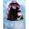 imageWULFUL Girls Waterproof Ski Jacket Warm Fleece Hooded Winter Snow CoatPattern 3