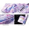 imageWULFUL Girls Waterproof Ski Jacket Warm Fleece Hooded Winter Snow CoatPattern 4