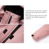 imageWULFUL Girls Waterproof Ski Jacket Warm Fleece Hooded Winter Snow CoatPink