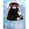 imageWULFUL Girls Waterproof Ski Jacket Warm Fleece Hooded Winter Snow CoatPink