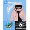 imageWULFUL Girls Waterproof Ski Jacket Warm Fleece Hooded Winter Snow CoatPink