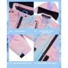 imageWULFUL Girls Waterproof Ski Jacket Warm Fleece Hooded Winter Snow CoatPinkblue