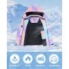 imageWULFUL Girls Waterproof Ski Jacket Warm Fleece Hooded Winter Snow CoatPinkblue