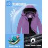 imageWULFUL Girls Waterproof Ski Jacket Warm Fleece Hooded Winter Snow CoatPurple