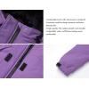 imageWULFUL Girls Waterproof Ski Jacket Warm Fleece Hooded Winter Snow CoatPurple