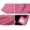 imageWULFUL Girls Waterproof Ski Jacket Warm Fleece Hooded Winter Snow CoatRose Red