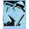 imageWULFUL Girls Waterproof Ski Jacket Warm Fleece Hooded Winter Snow CoatSky Blue