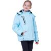 imageWULFUL Girls Waterproof Ski Jacket Warm Fleece Hooded Winter Snow CoatSky Blue