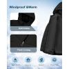 imageWULFUL Girls Winter Waterproof Coat Warm Hooded Parka Jacket LongBlack