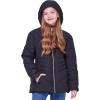 imageWULFUL Girls Winter Waterproof Coat Warm Hooded Parka Jacket LongBlack