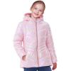 imageWULFUL Girls Winter Waterproof Coat Warm Hooded Parka Jacket LongGradient Pink