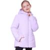 imageWULFUL Girls Winter Waterproof Coat Warm Hooded Parka Jacket LongPurple
