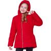 imageWULFUL Girls Winter Waterproof Coat Warm Hooded Parka Jacket LongRed