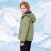 imageWULFUL Kids Waterproof Ski Jacket Warm Fleece Hooded Boys and Girls Winter Snow Coat OutwearWindproof RainCoatArmy Green