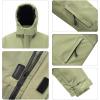 imageWULFUL Kids Waterproof Ski Jacket Warm Fleece Hooded Boys and Girls Winter Snow Coat OutwearWindproof RainCoatArmy Green