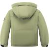 imageWULFUL Kids Waterproof Ski Jacket Warm Fleece Hooded Boys and Girls Winter Snow Coat OutwearWindproof RainCoatArmy Green