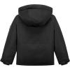 imageWULFUL Kids Waterproof Ski Jacket Warm Fleece Hooded Boys and Girls Winter Snow Coat OutwearWindproof RainCoatBlack