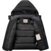 imageWULFUL Kids Waterproof Ski Jacket Warm Fleece Hooded Boys and Girls Winter Snow Coat OutwearWindproof RainCoatBlack