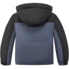 imageWULFUL Kids Waterproof Ski Jacket Warm Fleece Hooded Boys and Girls Winter Snow Coat OutwearWindproof RainCoatBlack Dark Grey