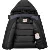 imageWULFUL Kids Waterproof Ski Jacket Warm Fleece Hooded Boys and Girls Winter Snow Coat OutwearWindproof RainCoatBlack Dark Grey