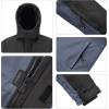 imageWULFUL Kids Waterproof Ski Jacket Warm Fleece Hooded Boys and Girls Winter Snow Coat OutwearWindproof RainCoatBlack Dark Grey