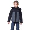 imageWULFUL Kids Waterproof Ski Jacket Warm Fleece Hooded Boys and Girls Winter Snow Coat OutwearWindproof RainCoatBlack Dark Grey