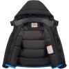 imageWULFUL Kids Waterproof Ski Jacket Warm Fleece Hooded Boys and Girls Winter Snow Coat OutwearWindproof RainCoatBlack Navy