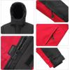 imageWULFUL Kids Waterproof Ski Jacket Warm Fleece Hooded Boys and Girls Winter Snow Coat OutwearWindproof RainCoatBlack Red