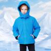 imageWULFUL Kids Waterproof Ski Jacket Warm Fleece Hooded Boys and Girls Winter Snow Coat OutwearWindproof RainCoatBlue