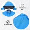 imageWULFUL Kids Waterproof Ski Jacket Warm Fleece Hooded Boys and Girls Winter Snow Coat OutwearWindproof RainCoatBlue