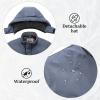 imageWULFUL Kids Waterproof Ski Jacket Warm Fleece Hooded Boys and Girls Winter Snow Coat OutwearWindproof RainCoatDark Grey