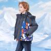 imageWULFUL Kids Waterproof Ski Jacket Warm Fleece Hooded Boys and Girls Winter Snow Coat OutwearWindproof RainCoatGrey Camouflage