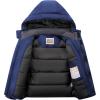 imageWULFUL Kids Waterproof Ski Jacket Warm Fleece Hooded Boys and Girls Winter Snow Coat OutwearWindproof RainCoatNavy