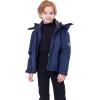imageWULFUL Kids Waterproof Ski Jacket Warm Fleece Hooded Boys and Girls Winter Snow Coat OutwearWindproof RainCoatNavy
