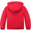 imageWULFUL Kids Waterproof Ski Jacket Warm Fleece Hooded Boys and Girls Winter Snow Coat OutwearWindproof RainCoatRed