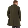 imageWULFUL Men Wool Trench Coat Slim Fit Winter CoatArmy Green
