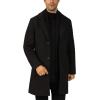 imageWULFUL Men Wool Trench Coat Slim Fit Winter CoatBlack