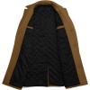 imageWULFUL Men Wool Trench Coat Slim Fit Winter CoatDark Brown