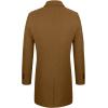 imageWULFUL Men Wool Trench Coat Slim Fit Winter CoatDark Brown