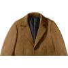 imageWULFUL Men Wool Trench Coat Slim Fit Winter CoatDark Brown