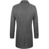 imageWULFUL Men Wool Trench Coat Slim Fit Winter CoatGrey