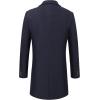 imageWULFUL Men Wool Trench Coat Slim Fit Winter CoatNavy