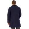 imageWULFUL Men Wool Trench Coat Slim Fit Winter CoatNavy