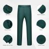 imageWULFUL Mens 2 Piece Slim Fit Suit Set One Button Blazer Jacket Pants Tuxedo Set for Party Wedding and BusinessBlackish Green